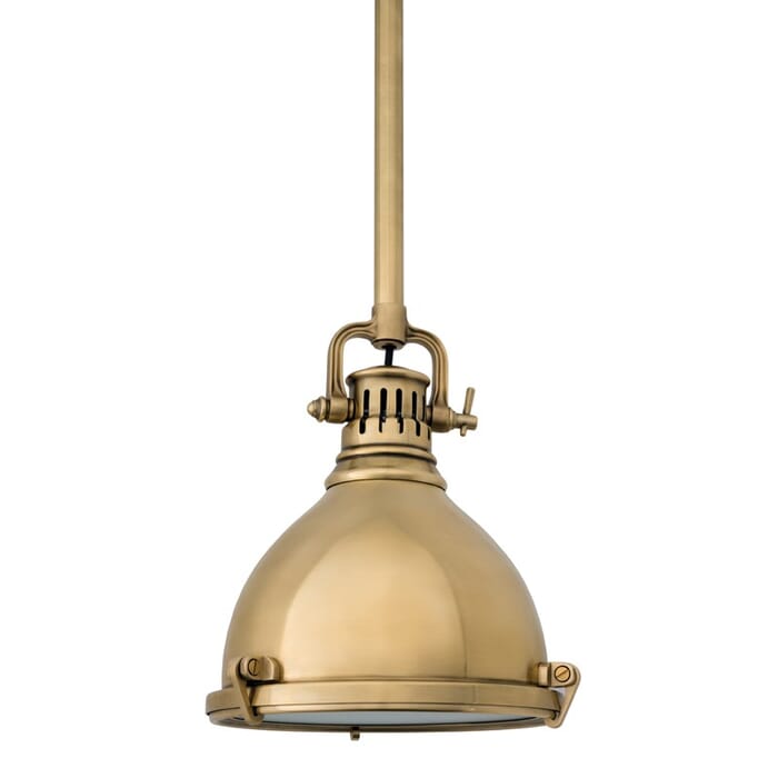 Hudson Valley Pelham 9" Pendant Light in Aged Brass Hudson Valley Pelham 9" Pendant Light in Aged Brass