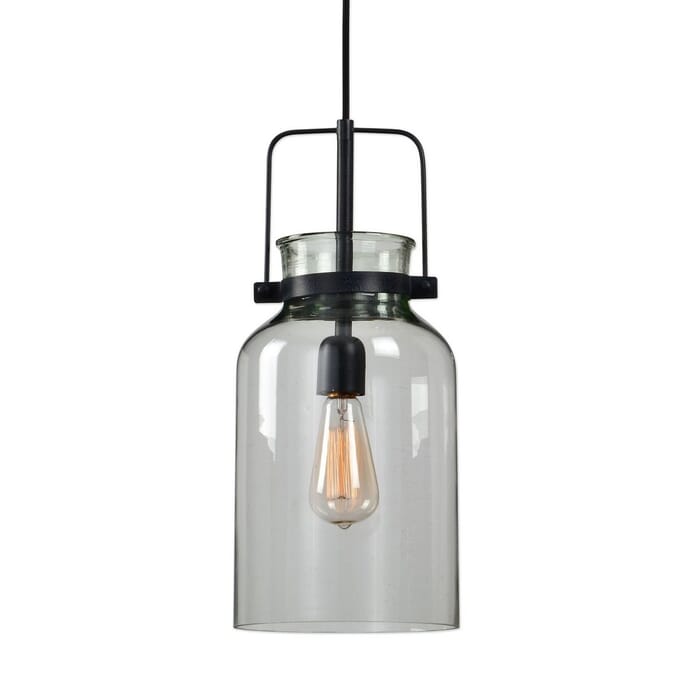 Uttermost Lansing 8" Mini Pendant in Textured Black Uttermost Lansing 8" Mini Pendant in Textured Black