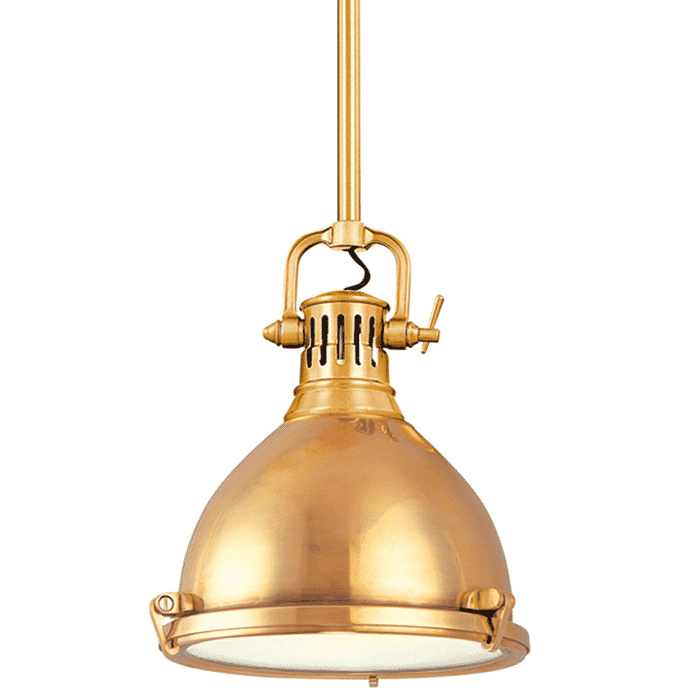 Hudson Valley Pelham 12" Pendant Light in Aged Brass Hudson Valley Pelham 12" Pendant Light in Aged Brass