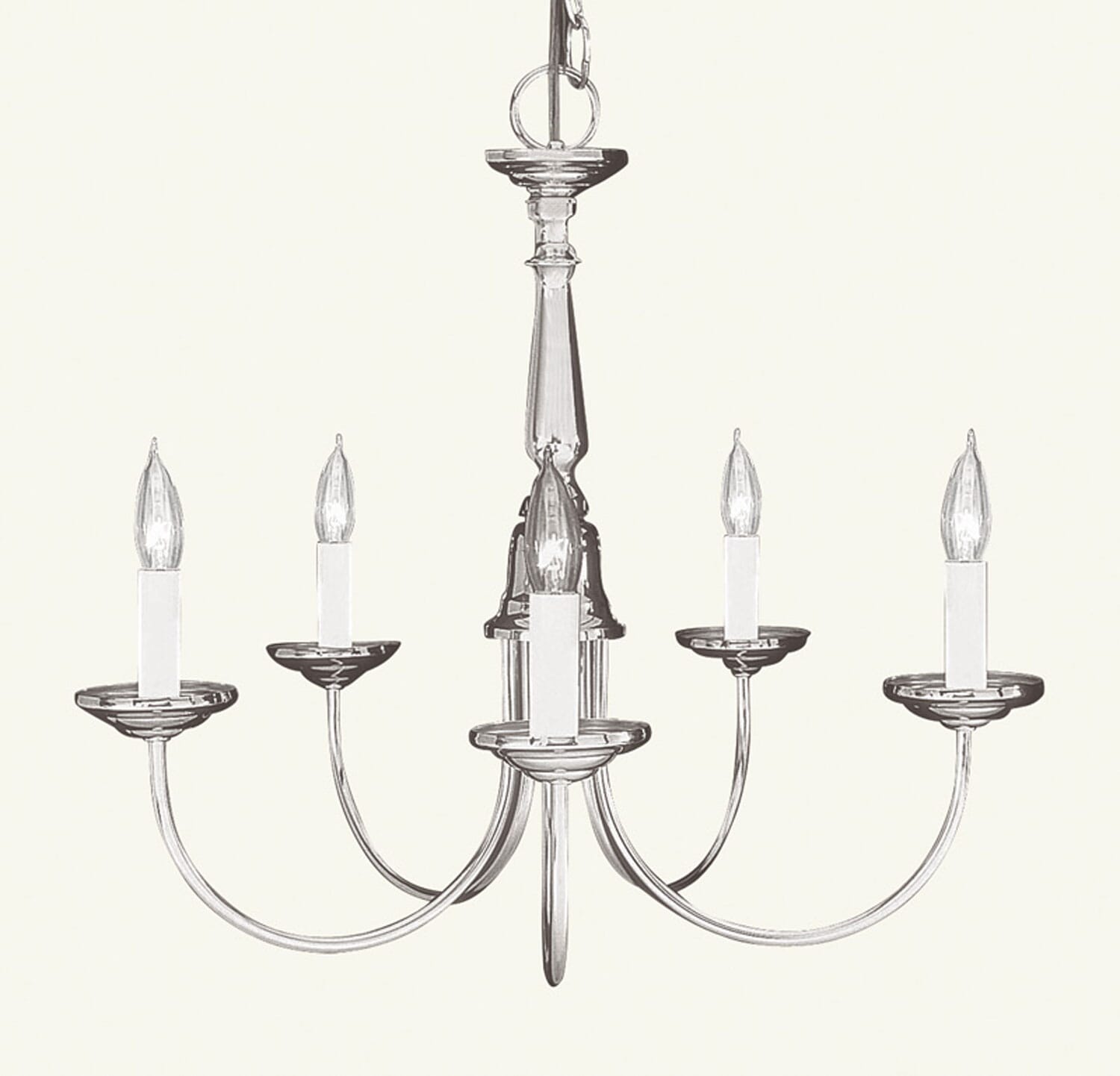 Home Basics 5-Light Chandelier in Brushed Nickel