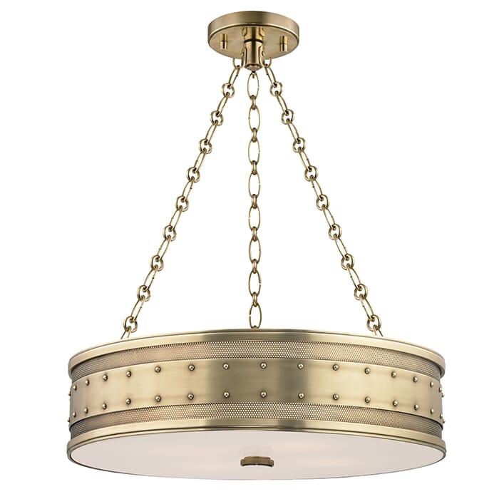 Hudson Valley Gaines 4-Light 6" Pendant Light in Aged Brass Hudson Valley Gaines 4-Light 6" Pendant Light in Aged Brass