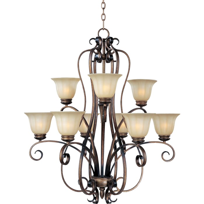 Maxim Lighting Fremont 9-Light Chandelier in Bronze Maxim Lighting Fremont 9-Light Chandelier in Bronze