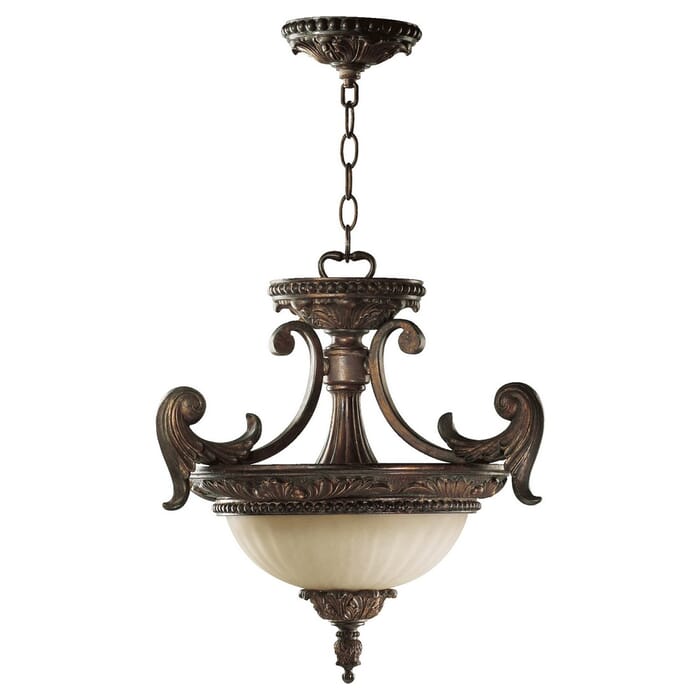 Quorum Madeleine 2-Light 18" Pendant Light in Corsican Gold Quorum Madeleine 2-Light 18" Pendant Light in Corsican Gold