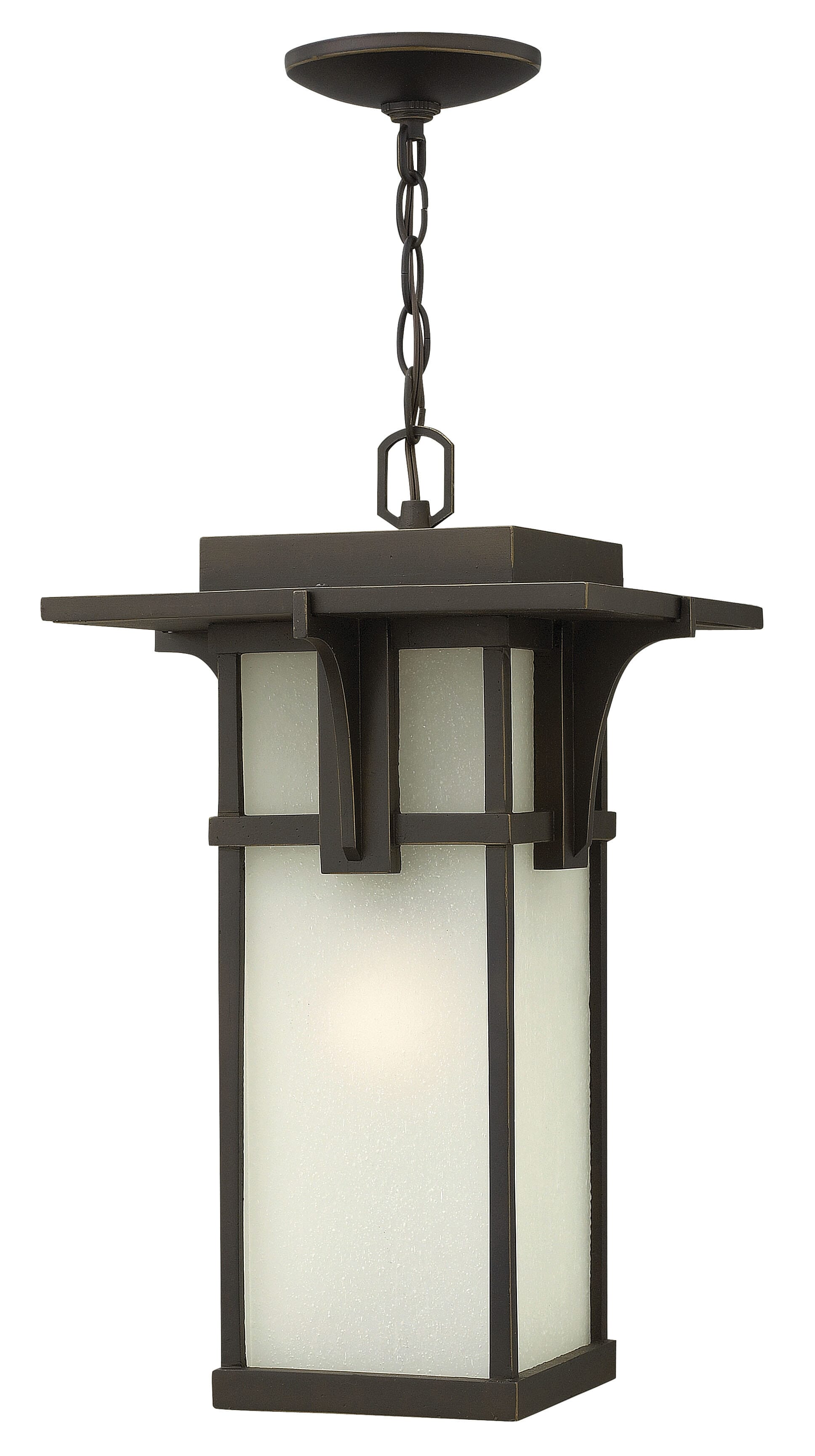 Oil Rubbed Bronze LED Hanging Lantern from the Manhattan Collection