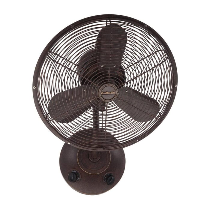 Craftmade 14" Bellows I Wall Fan in Aged Bronze Textured Craftmade 14" Bellows I Wall Fan in Aged Bronze Textured
