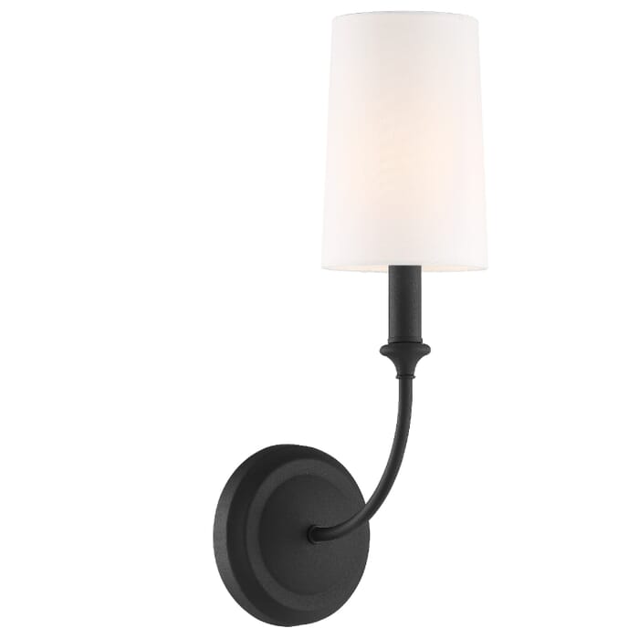 Crystorama Sylvan Wall Sconce in Black Forged Crystorama Sylvan Wall Sconce in Black Forged