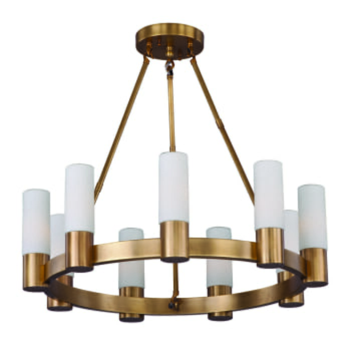 Maxim Lighting Contessa 27" 9-Light Chandelier in Natural Aged Brass Maxim Lighting Contessa 27" 9-Light Chandelier in Natural Aged Brass