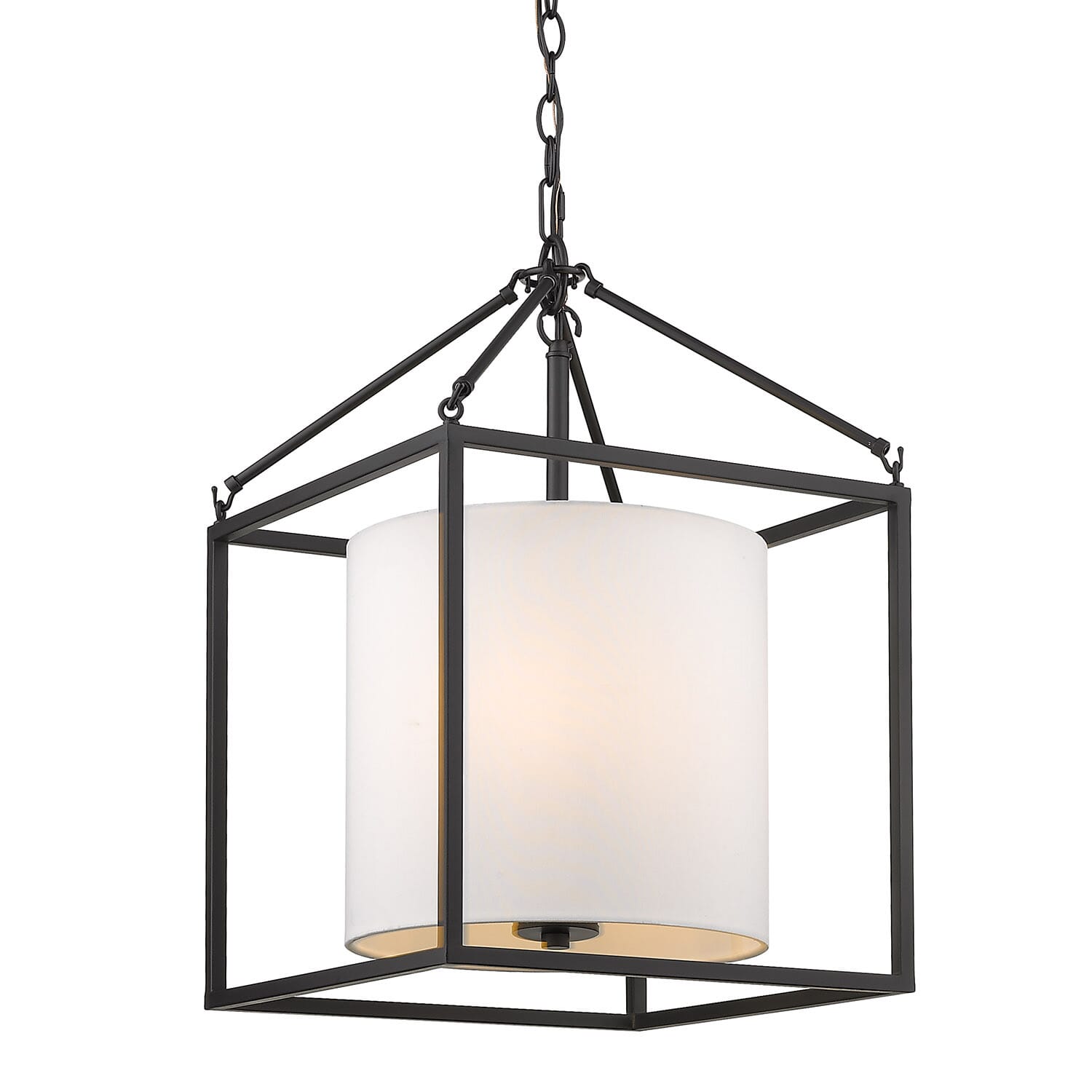 Golden Manhattan 3-Light Pendant Light in Matte Black