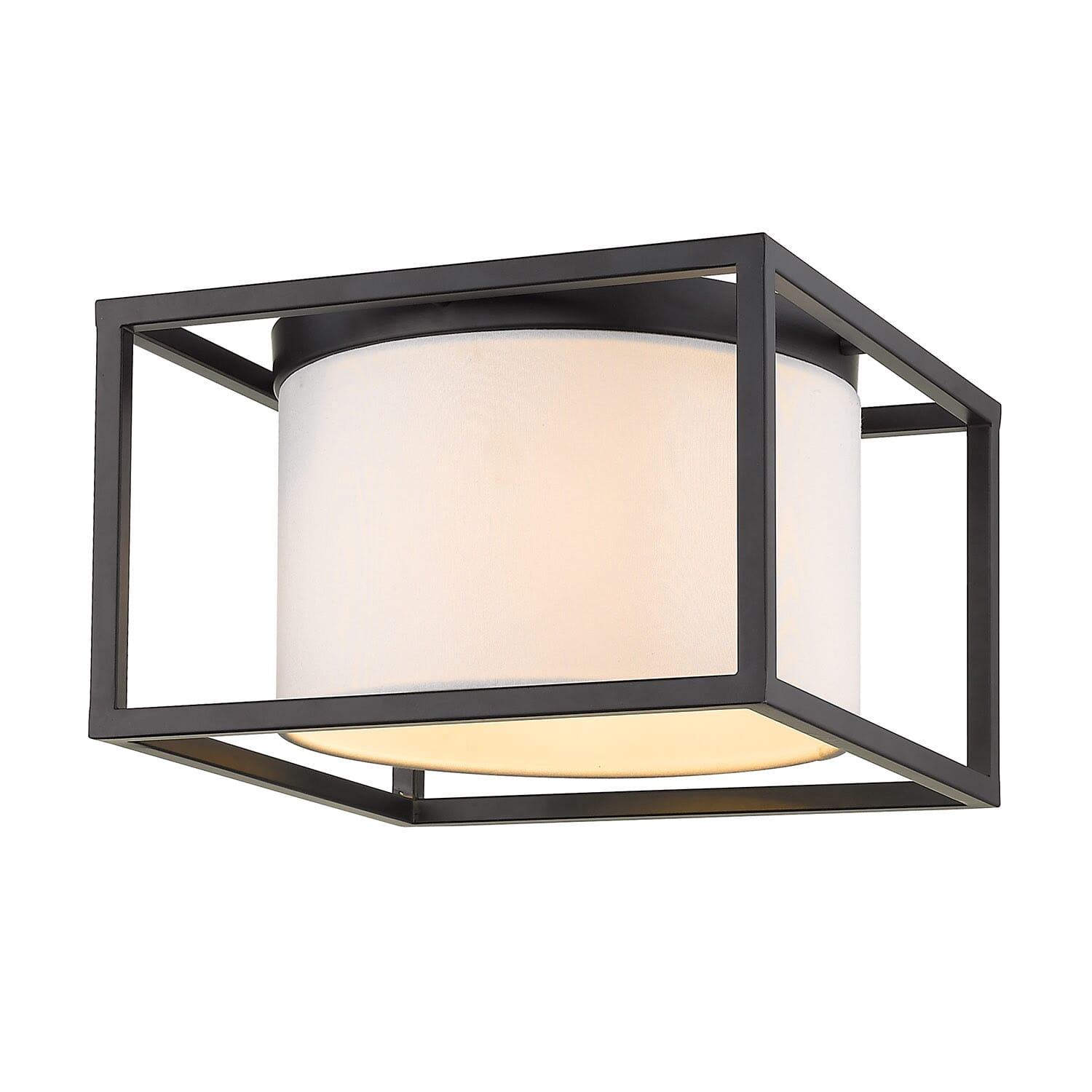 Golden Manhattan 2-Light Ceiling Light in Matte Black