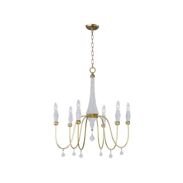 Maxim Lighting Claymore 6-Light 6-Light Chandelier in Claystone / Gold Leaf Maxim Lighting Claymore 6-Light 6-Light Chandelier in Claystone / Gold Leaf