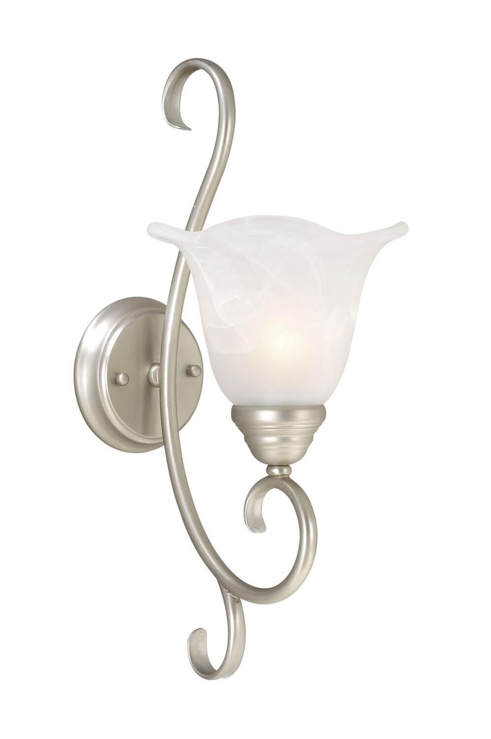 Bella 1-Light Bathroom Vanity Light in Brushed Nickel
