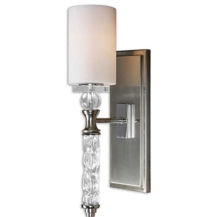 Uttermost Campania Carved Glass Wall Sconce Uttermost Campania Carved Glass Wall Sconce