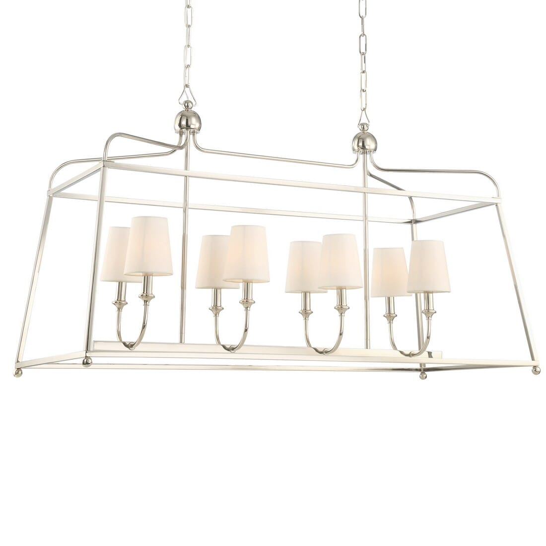 Libby Langdon for Sylvan 25" Linear Chandelier in Polished Nickel