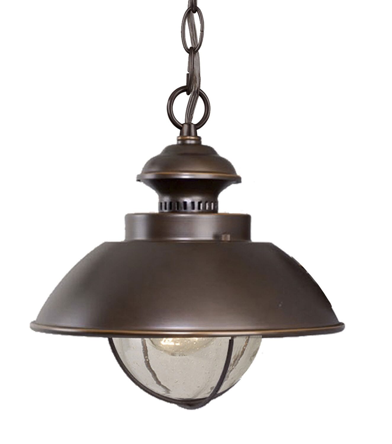 Harwich 1-Light Outdoor Pendant in Burnished Bronze