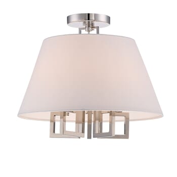 Libby Langdon for Crystorama Westwood 16" Ceiling Light in Polished Nickel