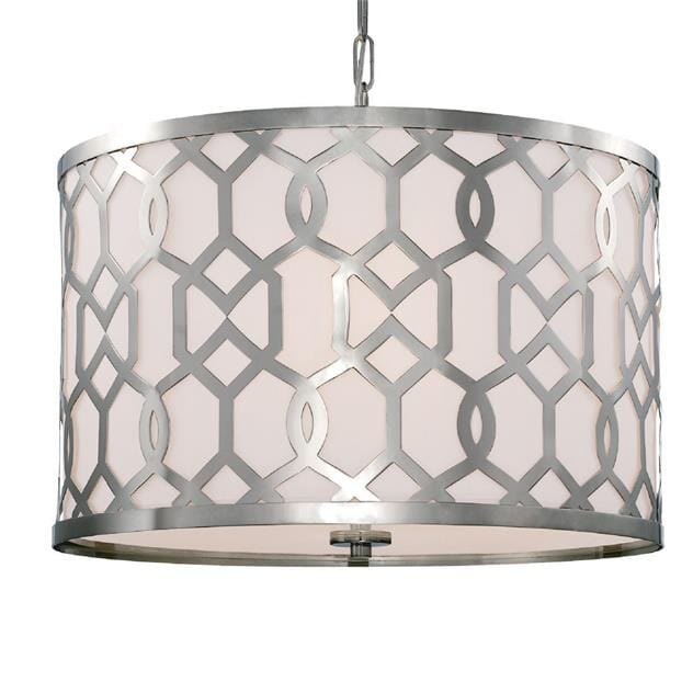 Libby Langdon for Jennings 24" Drum Chandelier in Polished Nickel