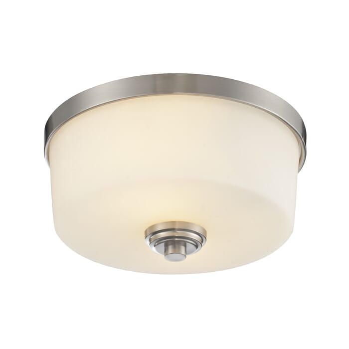 Z-Lite Lamina 2-Light Flush Mount Ceiling Light In Brushed Nickel Z-Lite Lamina 2-Light Flush Mount Ceiling Light In Brushed Nickel