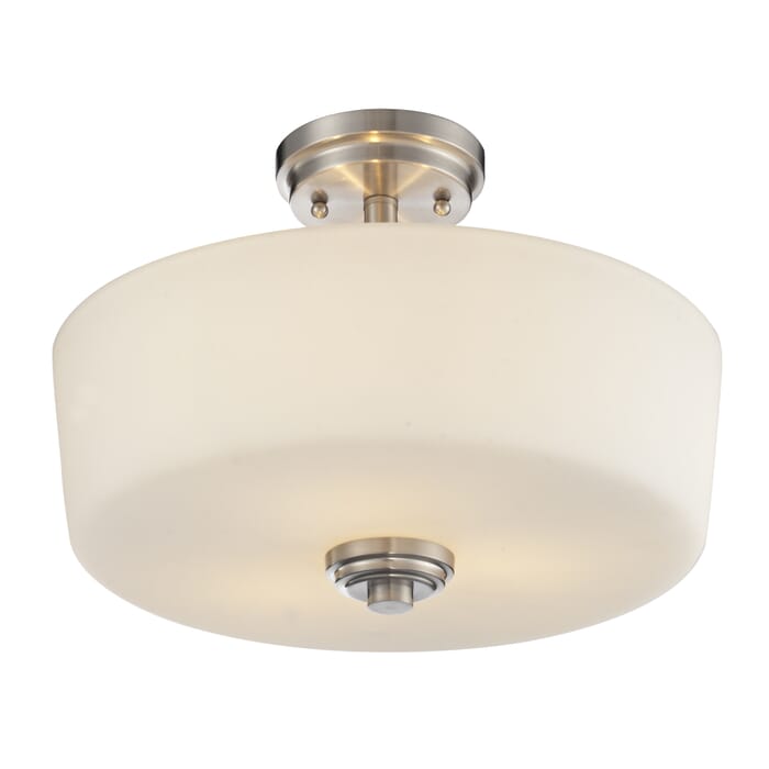 Z-Lite Lamina 3-Light Semi Flush Mount Ceiling Light In Brushed Nickel Z-Lite Lamina 3-Light Semi Flush Mount Ceiling Light In Brushed Nickel