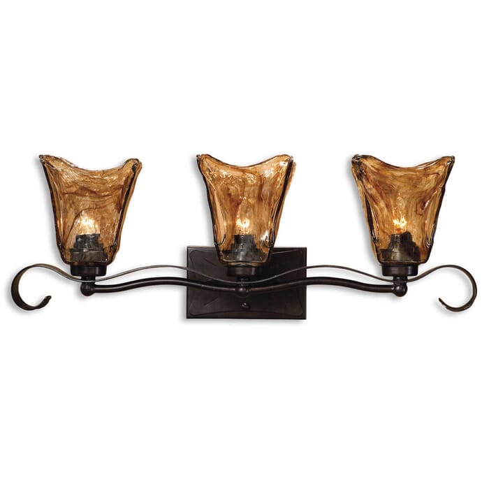 Uttermost Vetraio 3-Light Bathroom Vanity Light Uttermost Vetraio 3-Light Bathroom Vanity Light