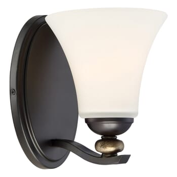 Minka Lavery Shadowglen Bathroom Wall Sconce in Lathan Bronze with Gold Highlights