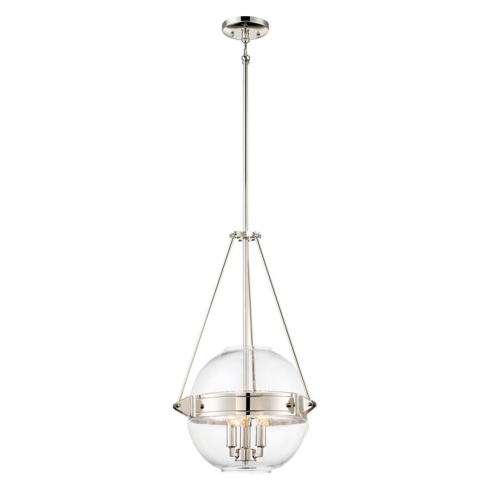 Minka Lavery Atrio 3-Light 16" Pendant Light in Polished Nickel Minka Lavery Atrio 3-Light 16" Pendant Light in Polished Nickel