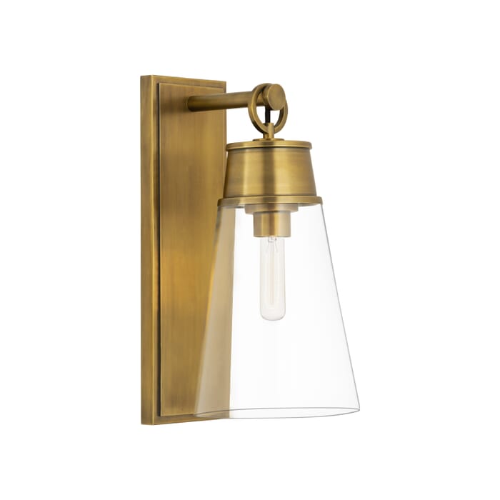 Z-Lite Wentworth 1-Light Wall Sconce In Rubbed Brass Z-Lite Wentworth 1-Light Wall Sconce In Rubbed Brass