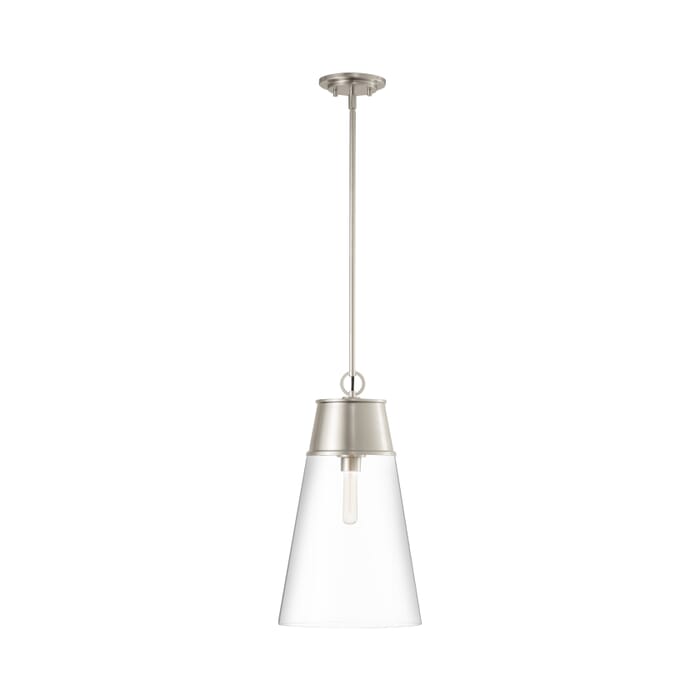Z-Lite Wentworth 1-Light Pendant Light In Brushed Nickel Z-Lite Wentworth 1-Light Pendant Light In Brushed Nickel