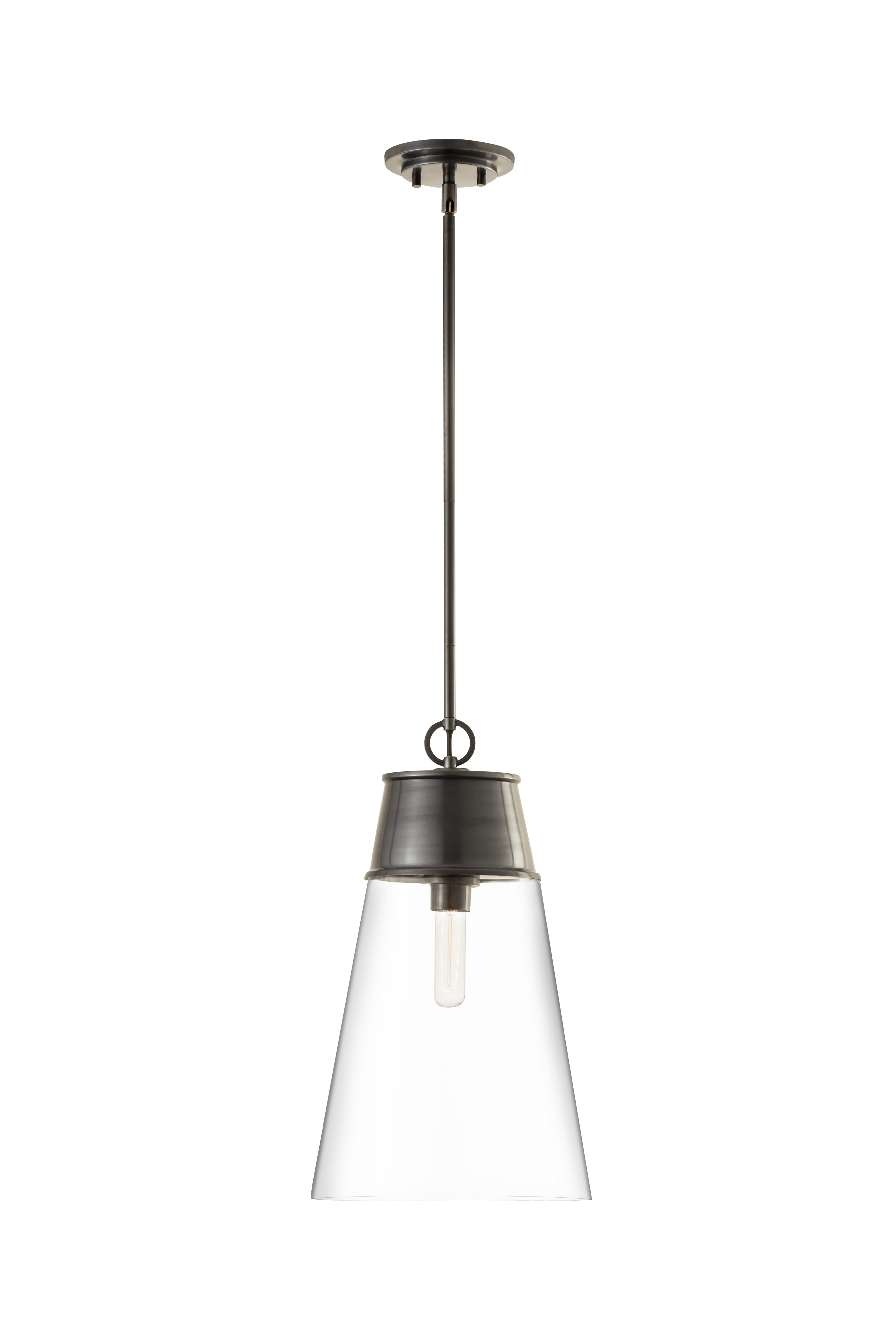 Z-Lite Wentworth 1-Light Pendant Light In Plated Bronze