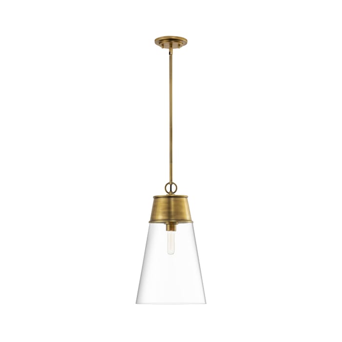 Z-Lite Wentworth 1-Light Pendant Light In Rubbed Brass Z-Lite Wentworth 1-Light Pendant Light In Rubbed Brass