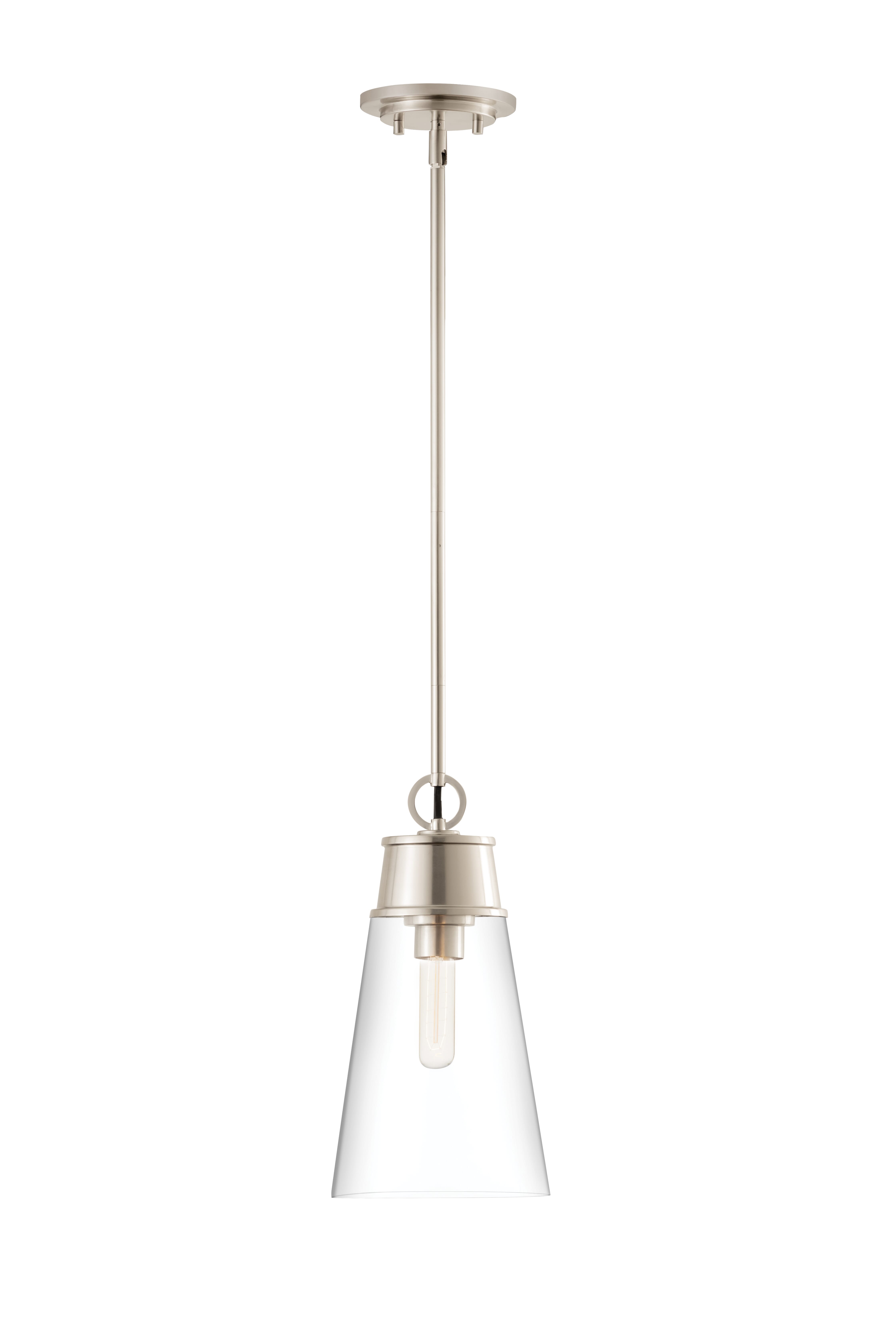 Z-Lite Wentworth 1-Light Pendant Light In Brushed Nickel