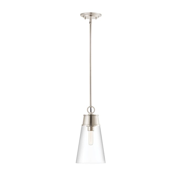 Z-Lite Wentworth 1-Light Pendant Light In Polished Nickel Z-Lite Wentworth 1-Light Pendant Light In Polished Nickel