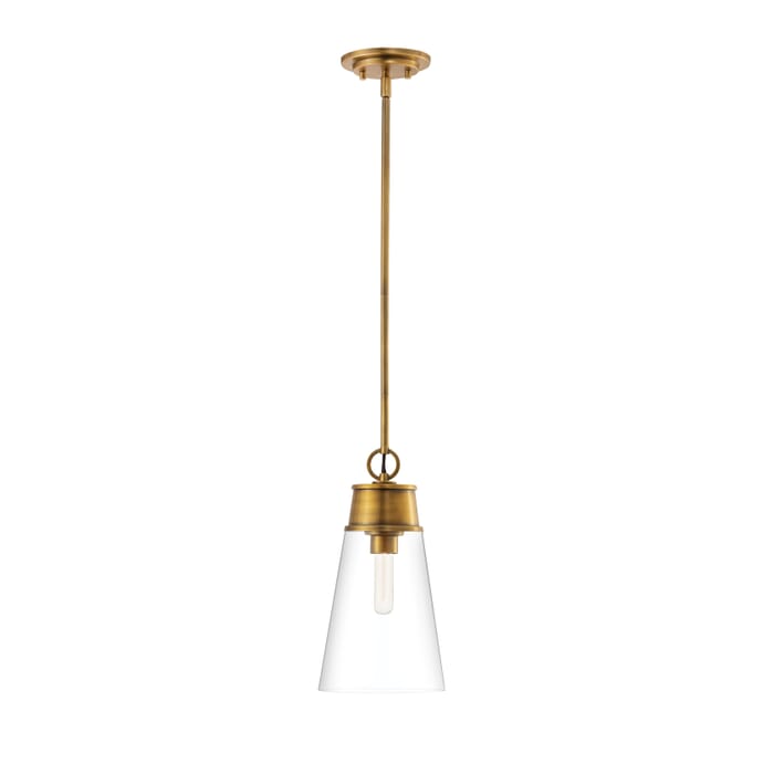 Z-Lite Wentworth 1-Light Pendant Light In Rubbed Brass Z-Lite Wentworth 1-Light Pendant Light In Rubbed Brass
