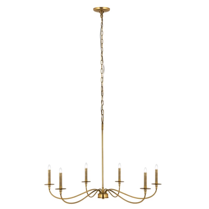 Z-Lite Arrington 6-Light Chandelier In Rubbed Brass Z-Lite Arrington 6-Light Chandelier In Rubbed Brass