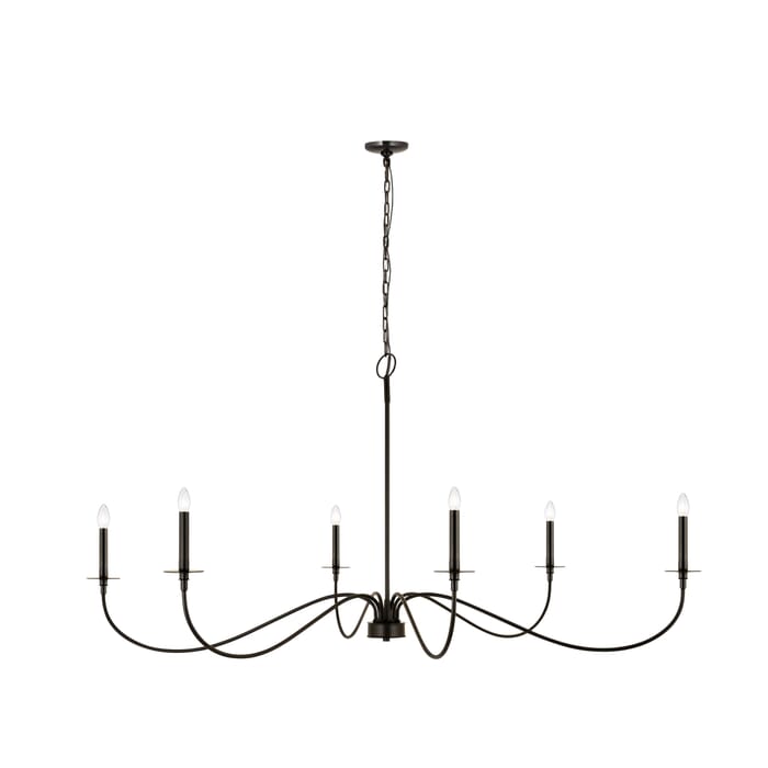 Z-Lite Arrington 6-Light Chandelier In Matte Black Z-Lite Arrington 6-Light Chandelier In Matte Black