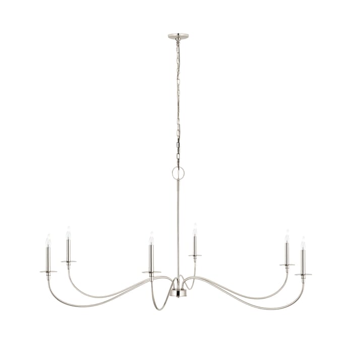 Z-Lite Arrington 6-Light Chandelier In Polished Nickel Z-Lite Arrington 6-Light Chandelier In Polished Nickel