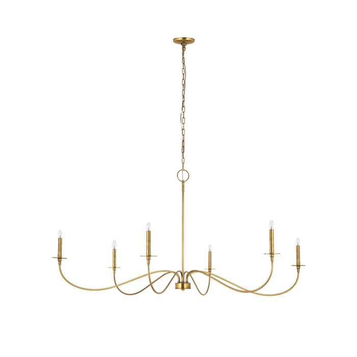 Z-Lite Arrington 6-Light Chandelier In Rubbed Brass Z-Lite Arrington 6-Light Chandelier In Rubbed Brass