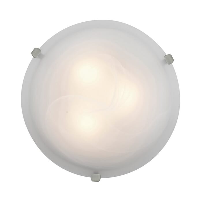 Access Mona 12" 2-Light Alabaster Flush Mount in Brushed Steel Access Mona 12" 2-Light Alabaster Flush Mount in Brushed Steel