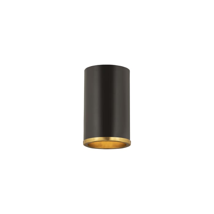 Z-Lite Arlo 1-Light Flush Mount Ceiling Light In Matte Black With Rubbed Brass Z-Lite Arlo 1-Light Flush Mount Ceiling Light In Matte Black With Rubbed Brass