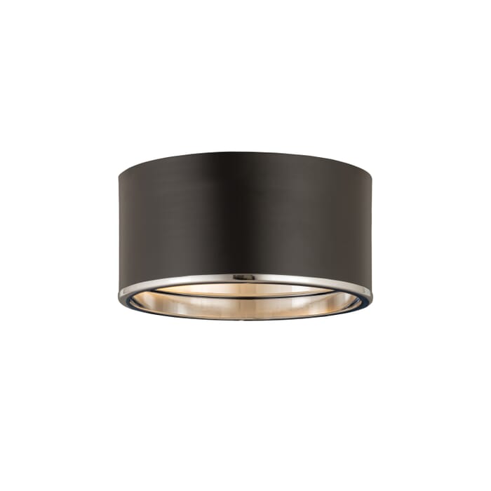 Z-Lite Arlo 2-Light Flush Mount Ceiling Light In Matte Black With Chrome Z-Lite Arlo 2-Light Flush Mount Ceiling Light In Matte Black With Chrome