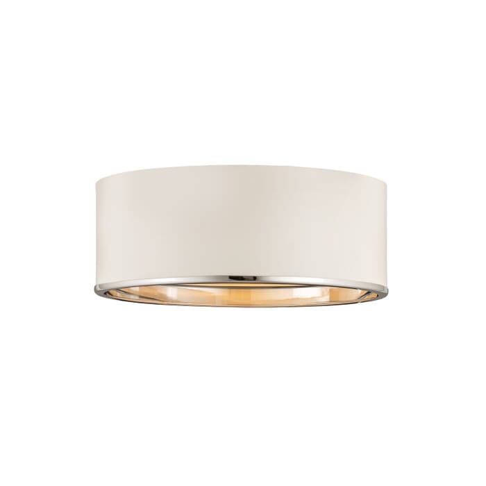 Z-Lite Arlo 3-Light Flush Mount Ceiling Light In Matte White With Chrome Z-Lite Arlo 3-Light Flush Mount Ceiling Light In Matte White With Chrome