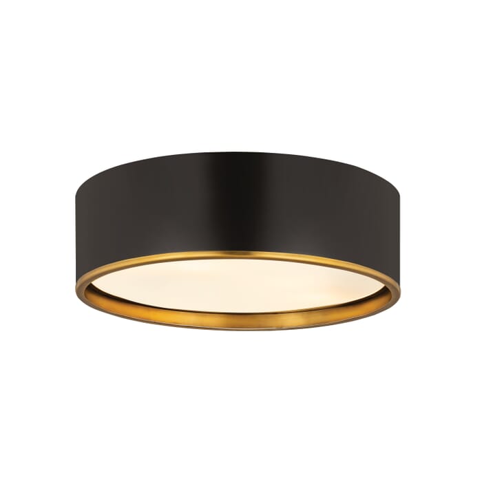 Z-Lite Arlo 4-Light Flush Mount Ceiling Light In Matte Black With Rubbed Brass Z-Lite Arlo 4-Light Flush Mount Ceiling Light In Matte Black With Rubbed Brass