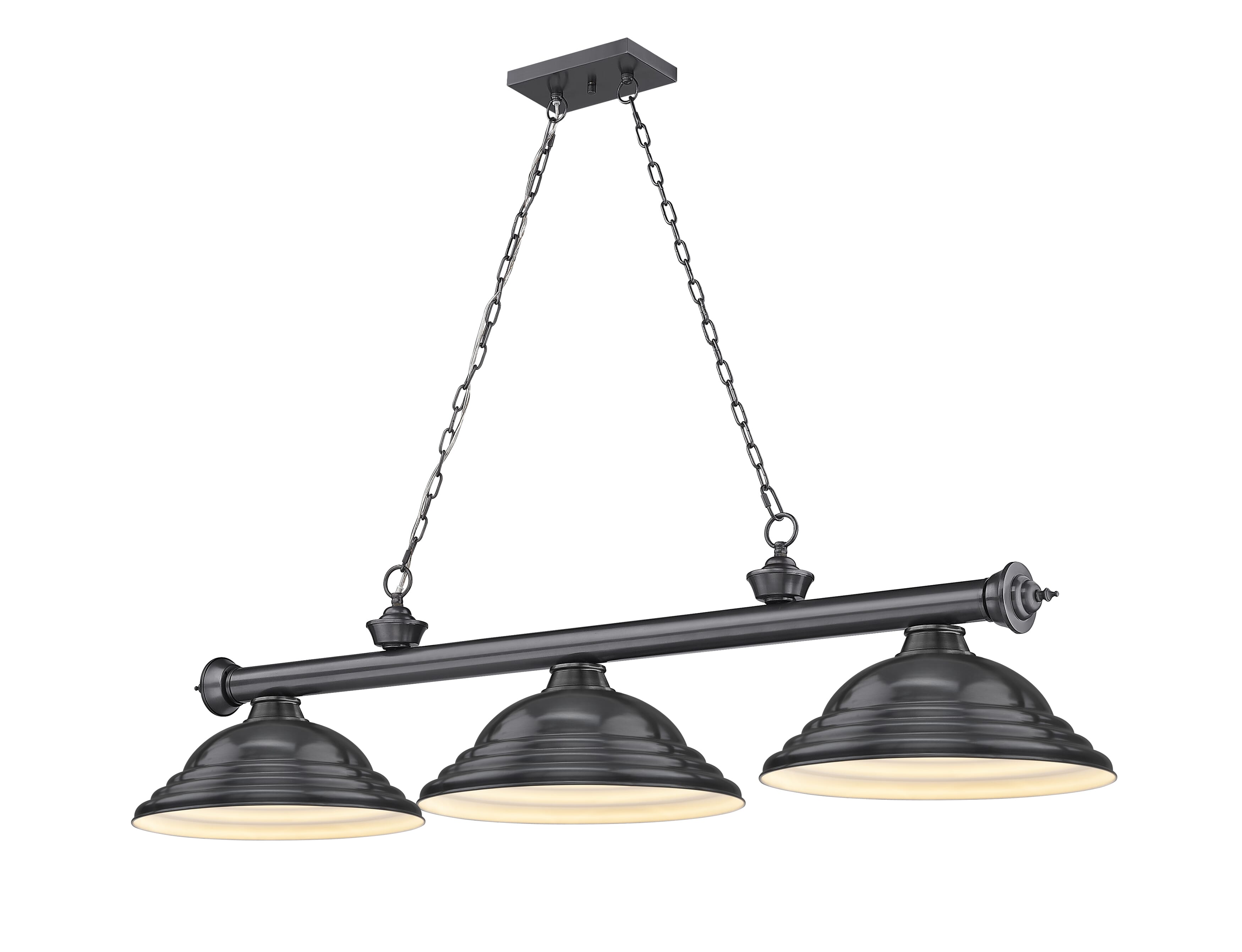 Z-Lite Cordon 3-Light Linear Pendant Light In Bronze Plate