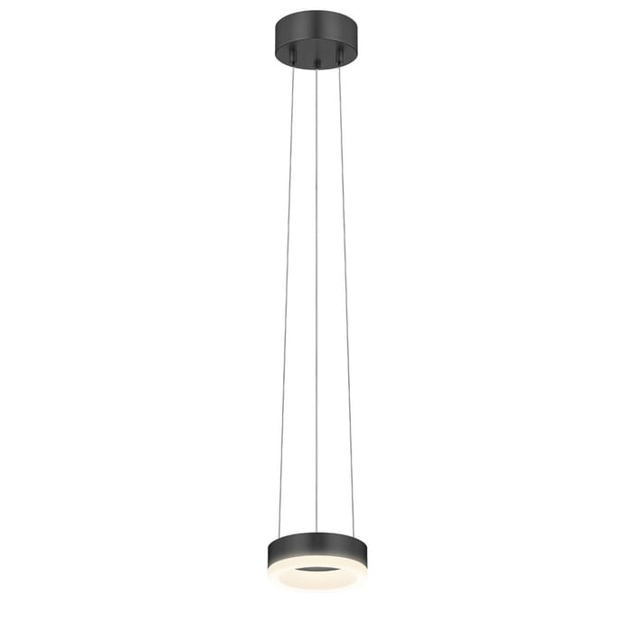Sonneman Corona 6" LED Ring Pendant in Satin Black Sonneman Corona 6" LED Ring Pendant in Satin Black