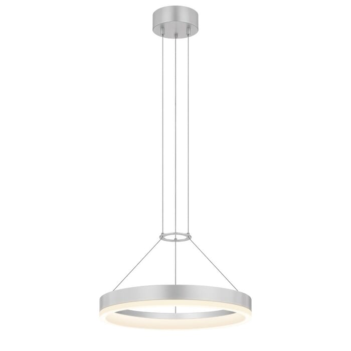 Sonneman Corona 15.75" LED Ring Pendant in Bright Satin Aluminum Sonneman Corona 15.75" LED Ring Pendant in Bright Satin Aluminum