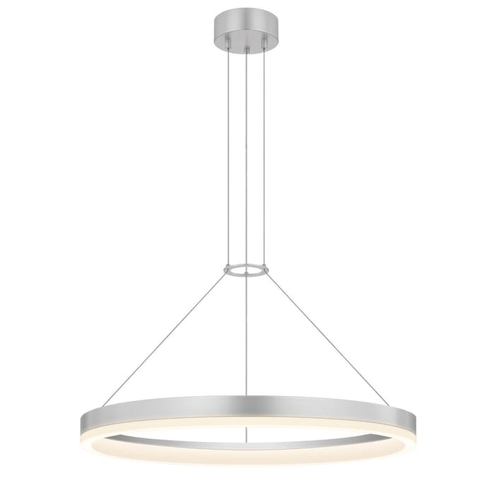 Sonneman Corona 23.75" LED Ring Pendant in Bright Satin Aluminum Sonneman Corona 23.75" LED Ring Pendant in Bright Satin Aluminum