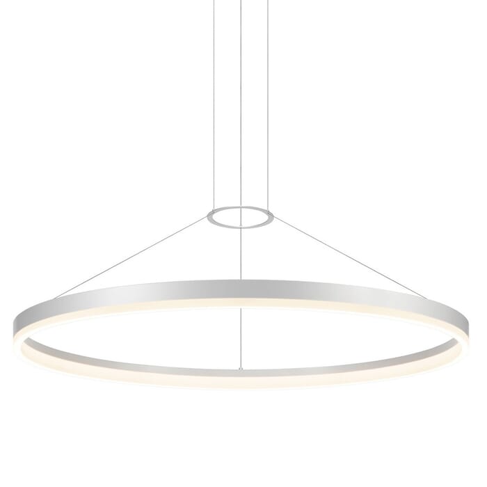 Sonneman Corona 48" LED Ring Pendant in Bright Satin Aluminum Sonneman Corona 48" LED Ring Pendant in Bright Satin Aluminum