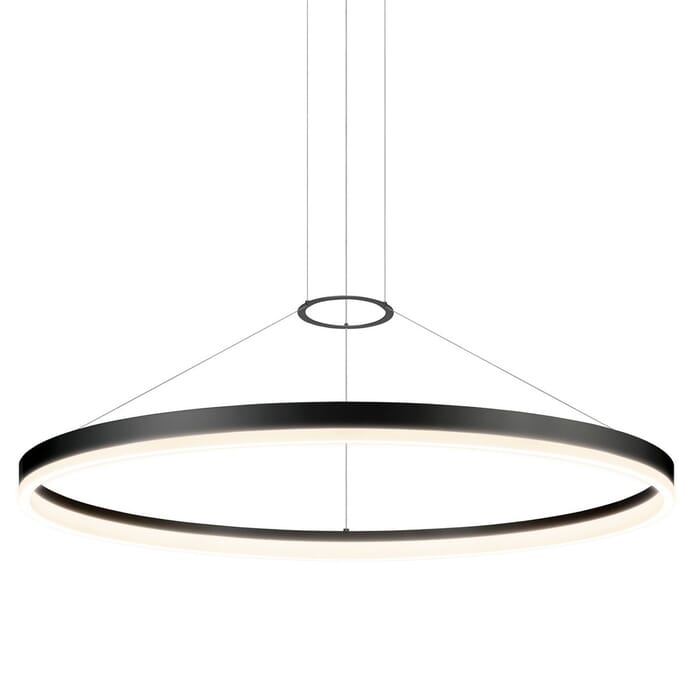 Sonneman Corona 48" LED Ring Pendant in Satin Black Sonneman Corona 48" LED Ring Pendant in Satin Black