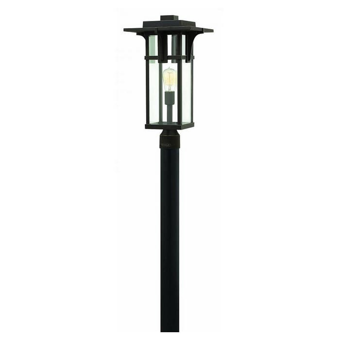 Hinkley Manhattan 1-Light Outdoor Post Top Pier Mount in Oil Rubbed Bronze Hinkley Manhattan 1-Light Outdoor Post Top Pier Mount in Oil Rubbed Bronze