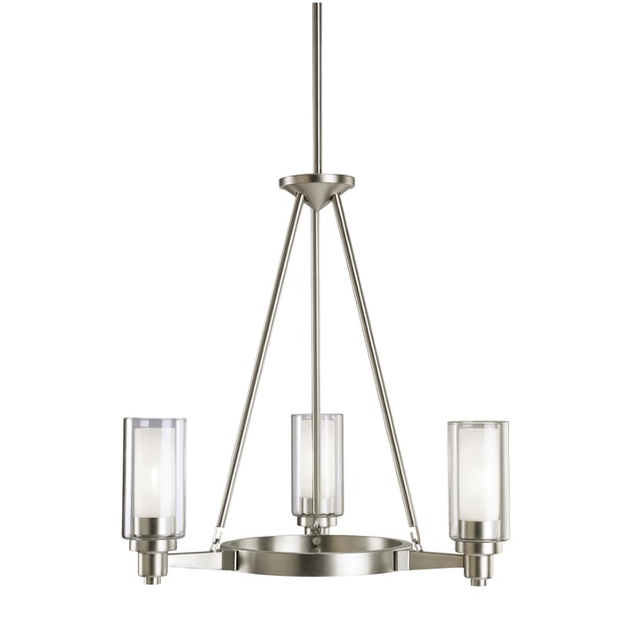 Kichler Lighting Circolo 3-Light Chandelier in Brushed Nickel Kichler Lighting Circolo 3-Light Chandelier in Brushed Nickel