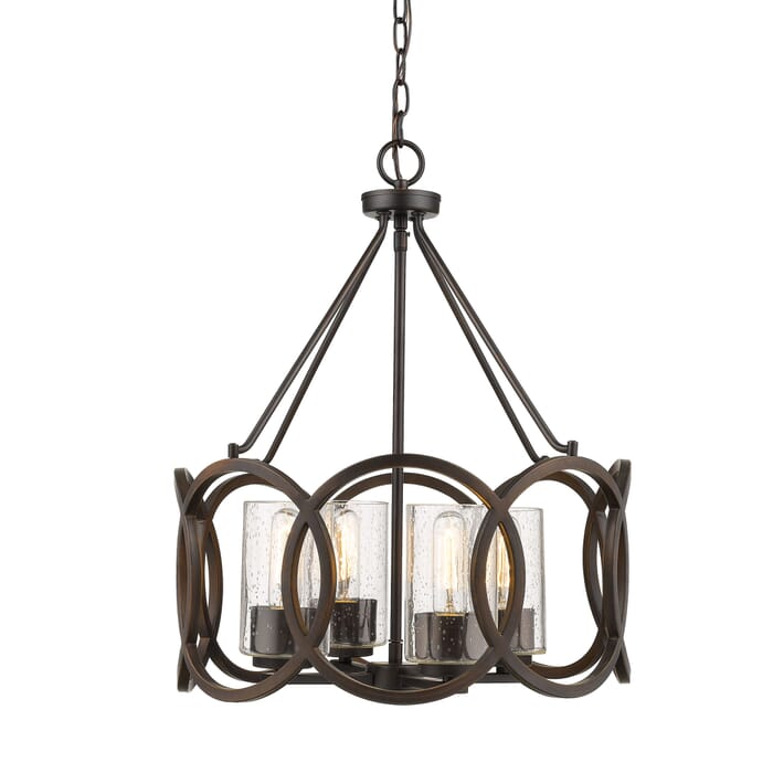 Millennium Lighting Delano 4-Light Pendant in Rubbed Bronze Millennium Lighting Delano 4-Light Pendant in Rubbed Bronze